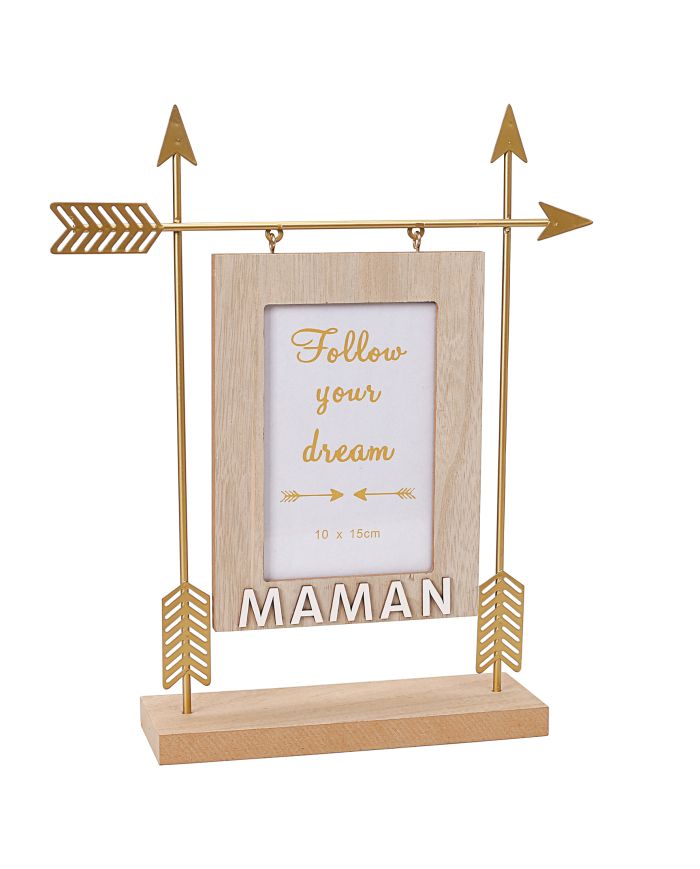 Cadre flèche or maman 27X7H32CM ref 93230