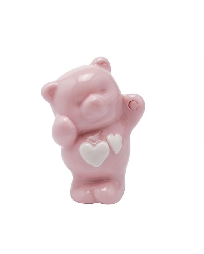 Ourson debout dÃ©co rose 6CM ref 93180