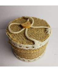 pot rond jutte garni de dragées