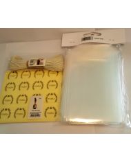 kit 50 sachets à bonbons,ficelle corde blanche et étiquettes Merci kit 50 sachets à bonbons,ficelle corde blanche et étiquettes Merci