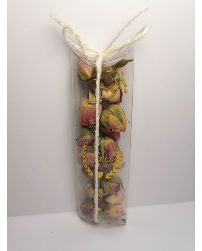 berlingot rose séchée + ficelle corde blanche étiquette merci berlingot rose séchée + ficelle corde blanche étiquette merci