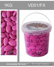 dragées chocolat 1 kg fuchia