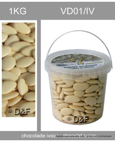 dragées chocolat 1 kg ivoire. dragées chocolat 1 kg ivoire.