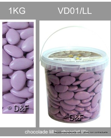 dragées chocolat 1 kg lila. dragées chocolat 1 kg lila.