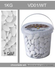 dragées chocolat 1 kg blanc.