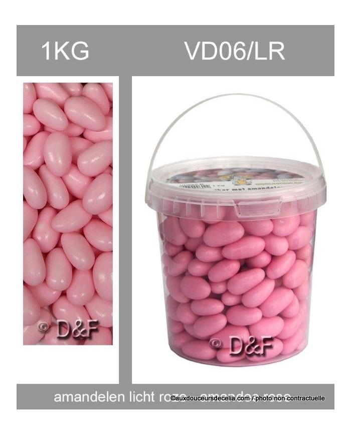 dragées rose 1 kg amandes 