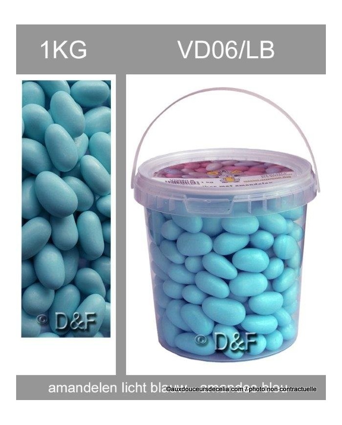 dragées bleu 1 kg amandes
