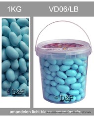dragées bleu 1 kg amandes