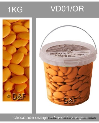 dragées chocolat 1 kg orange. dragées chocolat 1 kg orange.