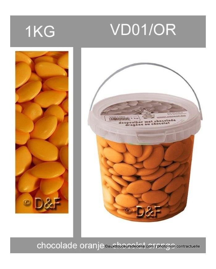 dragées chocolat 1 kg orange. dragées chocolat 1 kg orange.