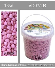 dragées 1 kg petits coeurs rose pale. dragées 1 kg petits coeurs rose pale.
